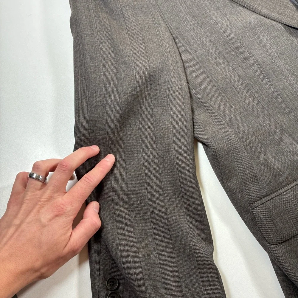 Brooks Brothers Blazer 46R Brown Glen Plaid 100% Wool Sport Coat Canada